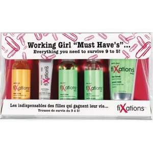  Fixations Working Girl Must Haves Gift Set Exfoliating Shower Gel 