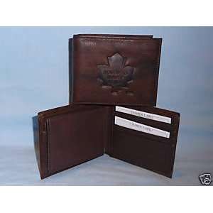   TORONTO MAPLE LEAFS Leather BiFold Wallet NEW dkbr4 