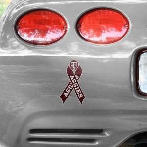  NCAA Texas A&M Aggies Repositionable Ribbon Car Decal 