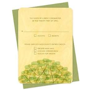  Treetop Reply Card   Real Wood Wedding Stationery Health 