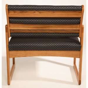  Dakota Wave Sled Base Bariatric Chair with Medium Oak 